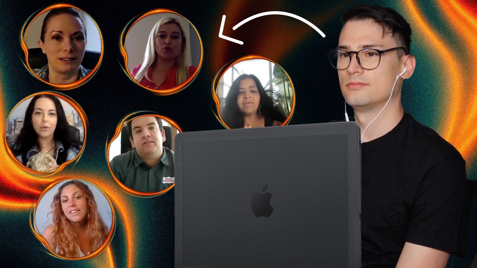 Alex Wolf with the six real estate agents from The Art of Existence roundtable